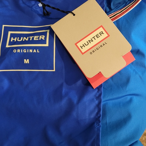 Hunter Men's Original Shell Hooded Jacket Bucket Blue Size Medium - Picture 6 of 6